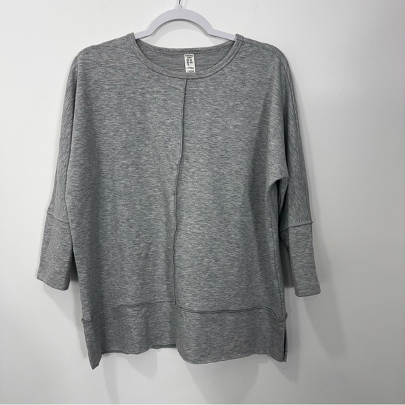Spanx Dolman Perfect Length Top Soft Grey Heather Size Small Petite - Picture 3 of 11